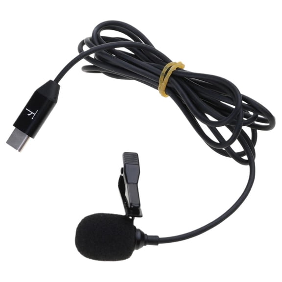 Lapel Mic Lavalier Microphone with Omnidirectional Pickup Windproof For 360