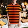 thumbnail image 2 of SGMVNU Boys Button Down Blouse Shirts Boys Short Sleeve Shirts Size 4 Dressy Casual Short Sleeve T Shirt Lapel Collar Printed Classic Blouse Shirt Kids Spring Summer Clothes(Size 3-4 Years,Stripe#2), 2 of 4