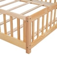 thumbnail image 6 of Miniyam Queen Size Toddler Floor Bed with Fence, Natural, 6 of 8