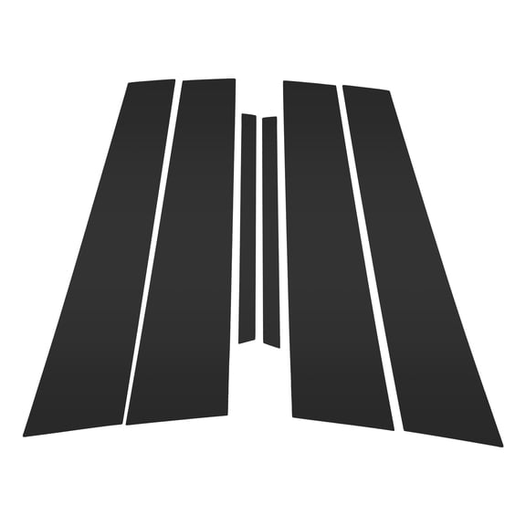 Unique Bargains Door Pillar Window Trim Anti Scratch Sticker Pillar Posts Cover for Cadillac CTS 2014-2021 Black Front Rear Left Right 6 Pcs