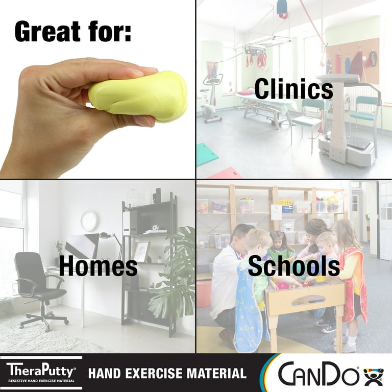 CanDo Theraputty Exercise Material - 6 oz - Yellow - X-soft CanDo Theraputty Exercise Material - 6 oz - Yellow - X-soft