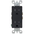 thumbnail image 1 of Black 15 Amp 125 Volt Tamper Resistant Grounding Recep, 1 of 1