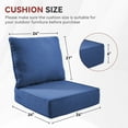 thumbnail image 2 of Gymojoy 24 in. x 24 in. x 6 in.Deep Seat Cushion Set, Olefin 8-Piece Deep Seating Outdoor Replacement Lounge Chair loveseat Sofa Cushion in Turquoise, 2 of 6