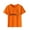 Orange, variant on JoyHoop Graphic Tees for Girl Floral Print Short Sleeve Round Neck T Shirts Tops