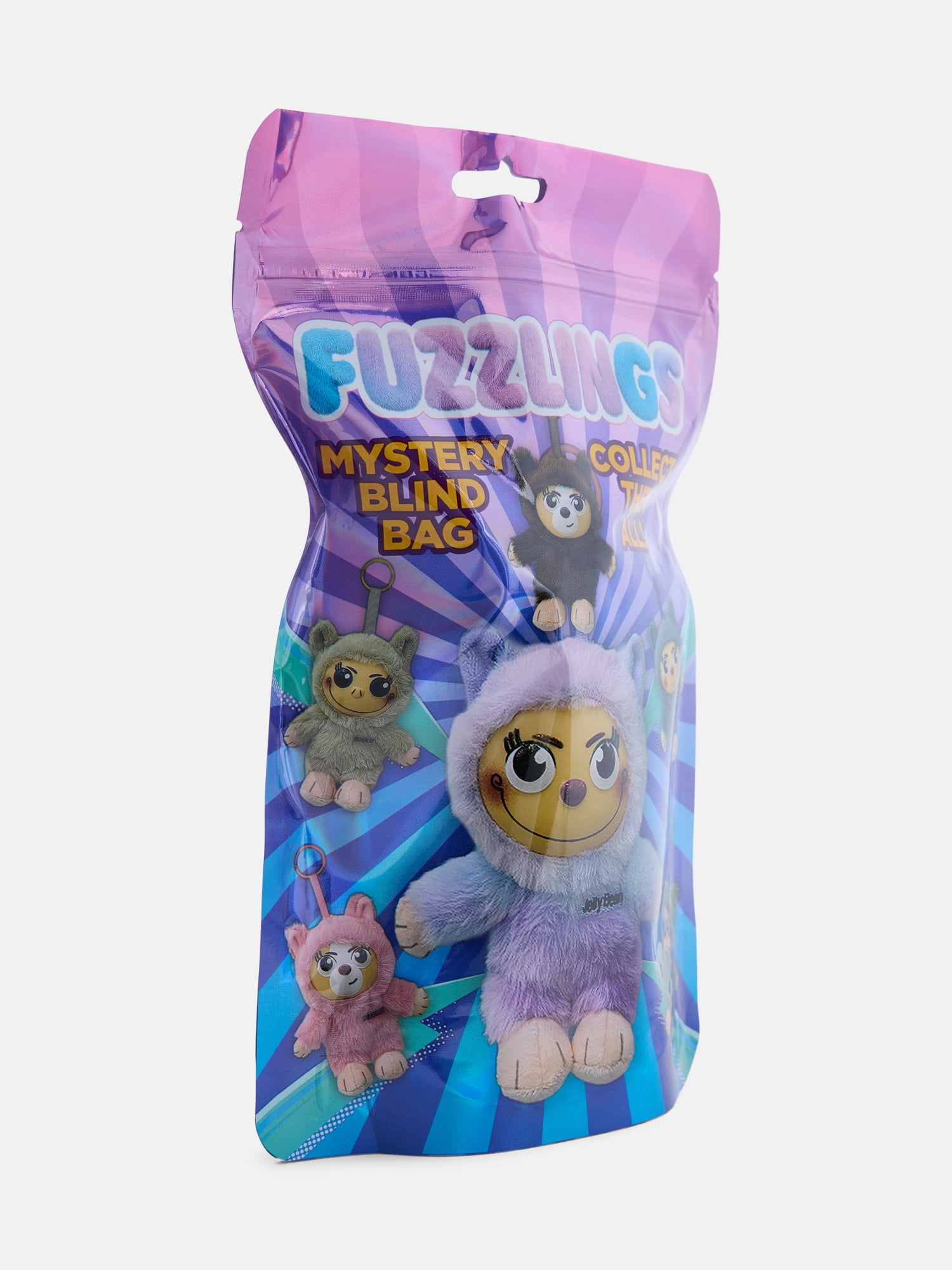 Fuzzling Kids Blind Bag Mini Figure Plush Keychain, Multi