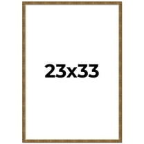 23x33 Frame Gold Picture Frame - Complete Modern Photo Frame Includes UV Acrylic Shatter Guard