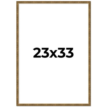 23x33 Frame Gold Picture Frame - Complete Modern Photo Frame Includes UV Acrylic Shatter Guard