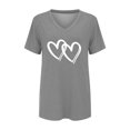 thumbnail image 4 of beishanbush Winter Sales Saving $10 Basic Tees Casual Tshirts Women's Print T-Shirt,Round Neck Short Sleeve Lightweight Soft Casual Summer Under $10, 4 of 5
