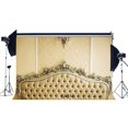 thumbnail image 1 of BSDHOME Polyester 7x5ft Photography Backdrops Fancy Tufted Bed Headboard Seamless Newborn Baby Lover Portraits Photo Background Photo Studio Props, 1 of 3