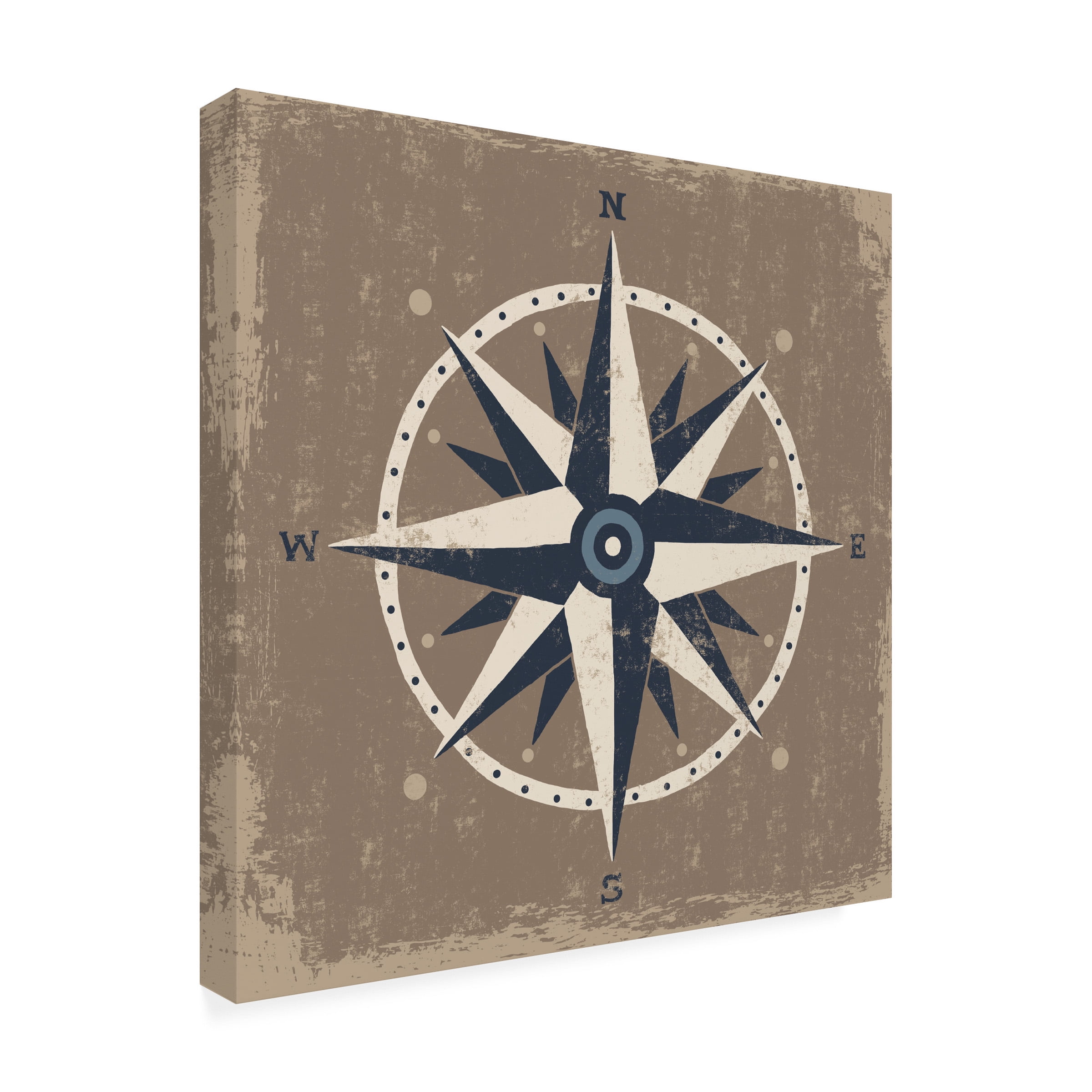 Trademark Fine Art 'Nautical Compass' Canvas Art by Michael Mullan