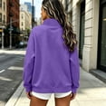 thumbnail image 4 of QINGFSAP Womens Long Sleeve Quarter Zip Sweatshirt High Neck Pullover Tunic Tops with Pockets, 4 of 8