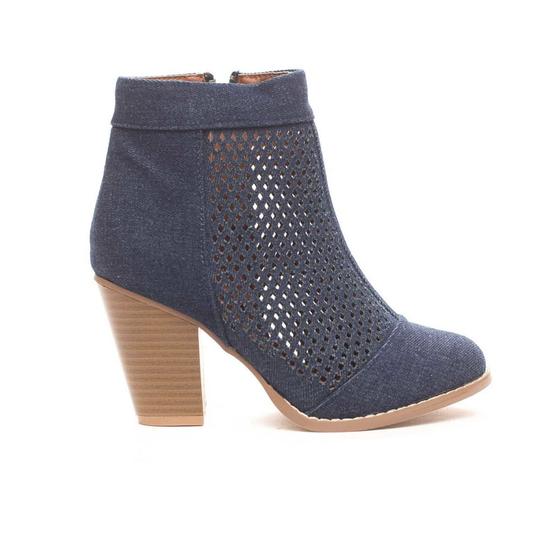 Soho Shoes Women's Laser Cut Casual Ankle Bootie Boots - Walmart.com