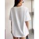thumbnail image 2 of Halloween Ghost & Plant Graphic Womens T-Shirt - Casual Loose Fit Round Neck Tee with Short Sleeves - Perfect for Sports, 2 of 6