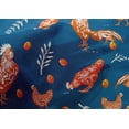 thumbnail image 5 of oneOone Cotton Cambric Medium Blue Fabric Hen Craft Projects Decor Fabric Printed By The Yard 42 Inch Wide-J5, 5 of 5