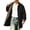 Black, variant on Bxsruta Mens Mid Length Trench Coat Plaid Lined Casual Outerwear Windbreaker with Pockets