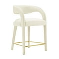 thumbnail image 2 of Modway Pinnacle Performance Velvet Counter Stool Set of Two in Ivory Gold, 2 of 9