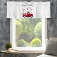 thumbnail image 4 of Valentine's Day Farmhouse Short Window Curtain Valances, Love Heart Roses Romantic Modern Art Rod Pocket Kitchen Valances for Living Room Bedroom Bathroom Cafe 60" x 18", 4 of 8