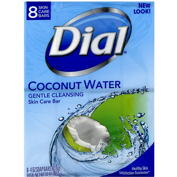 Dial Glycerin Soap Bars Coconut Water & Bamboo Leaf Extract 8 ea