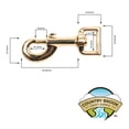 thumbnail image 2 of 25 - Country Brook Design® 5/8 Inch Brass Plated Heavy Swivel Snap Hooks, 2 of 6