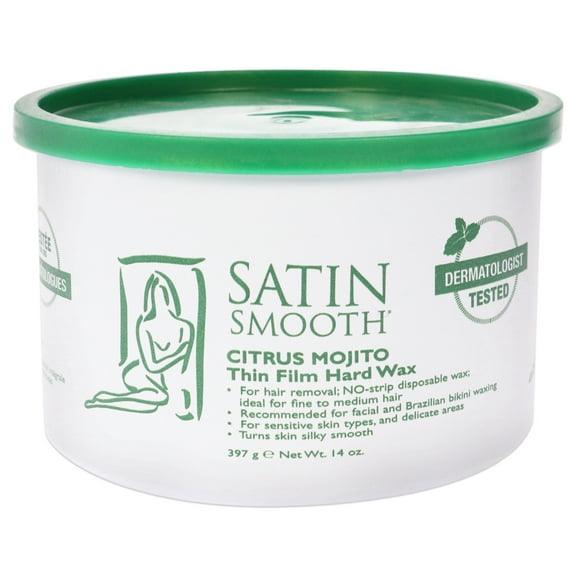 Citrus Mojito Thin Film Hard Wax by Satin Smooth for Women - 14 oz Wax