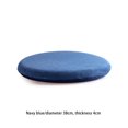thumbnail image 3 of Toystoory Cojín de algodón con memoria para silla, asiento, ventana, taburete, almohadillas, transpirable, cómodo, Universal, almohada Decoración del hogar Azul oscuro Diámetro38cm/THK 4cm, 3 of 6