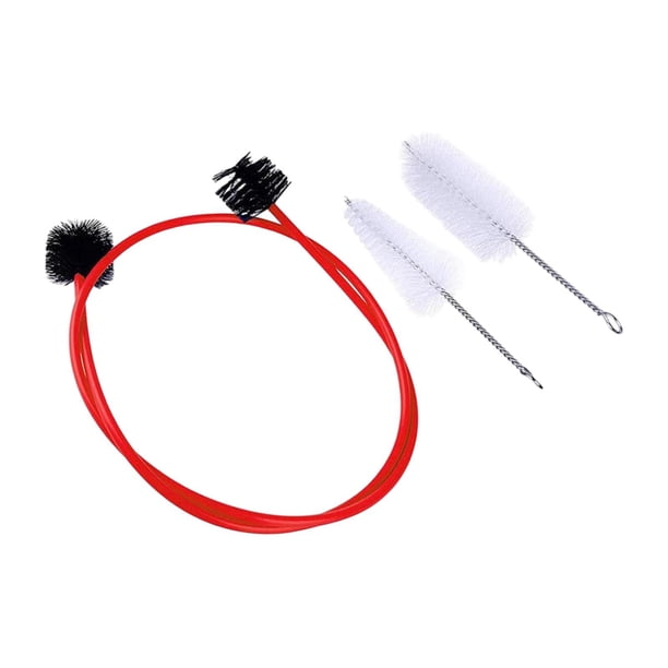 3pcs kit de limpieza de cepillos de serpiente Kit de cuidado de la limpieza de trompetas TROMPETA CIMINADOR para PISTA BODA de PROBACIÓN CUIDADO de Rojo