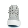 thumbnail image 4 of Women Sneakers Low Top Slip On Lace up Shoes Platform Wedge Sneakers Fashion Zipper Decor Canvas Flats Walking Running Shoes Size 6-10,Light Grey, 4 of 8