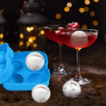 thumbnail image 4 of Molde para cubitos de hielo, bandeja circular para cubitos de hielo, para cócteles de whisky, fácil reutilizable, 4 of 5