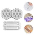 thumbnail image 3 of 2 moldes de resina para cajas de dados, de silicona y con tapa, para hacer cajas de dados de bricolaje, con forma hexagonal, 3 of 7