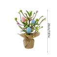 thumbnail image 2 of Mini Easter Egg Tree Decor - Tabletop Tree Statue with Ornament Eggs, Easter Party & Wedding Centerpiece, Spring Summer Home Decoration Gift, 2 of 4