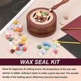 thumbnail image 3 of Uxcell Wax Seal Kit, 300 Pcs Wax Sealing Beads, Wooden Warmer, Melted Spoon, 10 Tealight Candles, Clear Yellow, 3 of 7