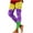 Multicolor#2, variant on DDAPJ pyju Mardi Gras Leggings for Women Trendy Print Elastic High Waisted Yoga Pants Carnival Party Tights Color Block Casual Skinny Pants Multicolor#1 XL