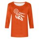 thumbnail image 4 of Heisall Women's Spring Autumn Tops 3/4 Sleeve Round Neck Casual Fashion Blouses Orange Festival Print Shirts, 4 of 4