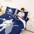 thumbnail image 3 of Erosebridal Ice Hockey Full Size Sheets 4-Piece for Boys Girls,Kids Teens Sport Gamer Bed Sheets,Microfiber Bedroom Decor, 3 of 5