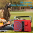 thumbnail image 4 of Radio AM FM portátil LEOTEC con mejor recepción roja, 4 of 7