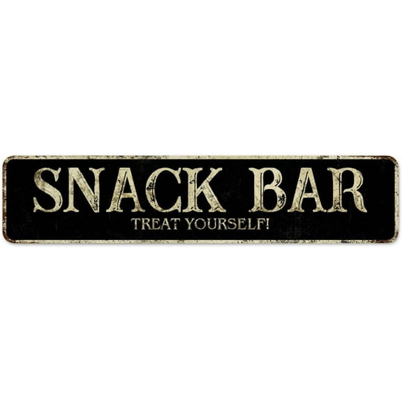 Snack Bar Farmhouse Garage Signs Office Signs Beer Pub Club Cafe Home Decor Metal Tin Sign for Gate Kitchen Backyard 4"x16"