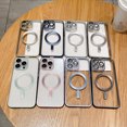 thumbnail image 3 of New Colorful Matte Natural Titanium Luxury Wireless Charging Magnetic Phone Case for iphone 15 pro max case, 3 of 5
