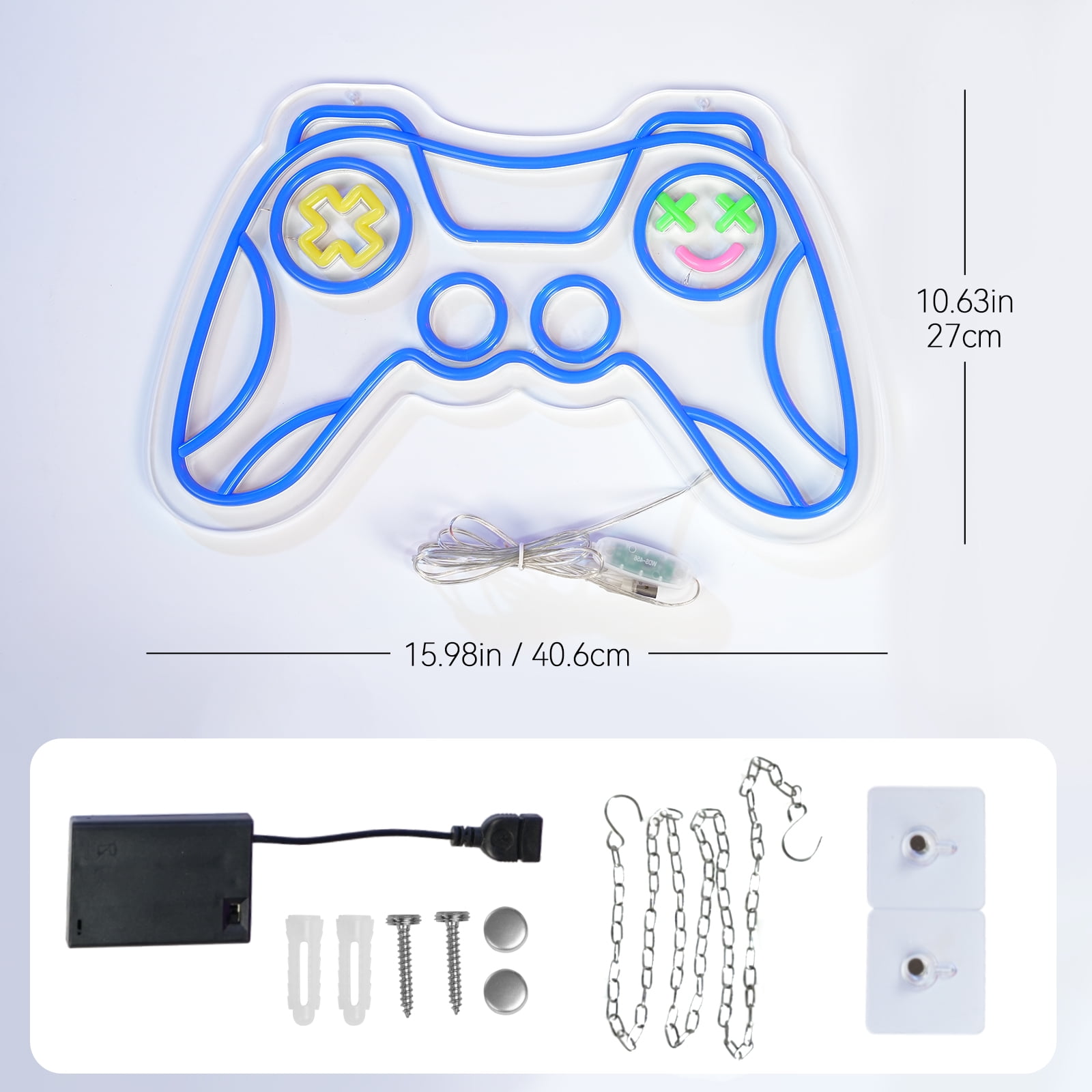iDecoMart Gaming Controller Neon Signs, PC Gamer LED Neon Lights for Room Wall Decor, Perfect Gift for Boy