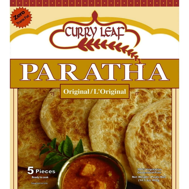Paratha prêt à cuire original de Curry Leaf 400 g, 5 pièces