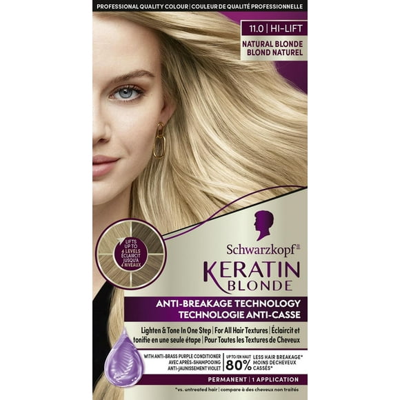 Schwarzkopf Keratin Blonde Permanent Hair Color Cream, 11.0 Natural Blonde