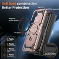 thumbnail image 3 of Dteck Magnetic Case for Samsung Galaxy A16 5G,Shockproof TPU+PC Ring Holder Case Compatible with Mag Safe Military Drop Protection Kickstand Back Cover,Rosegold, 3 of 7