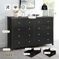 thumbnail image 6 of Haverchair 10 Drawer Dresser for Bedroom,Wood Chest of Drawers with Smooth Metal Rail,Large Dressers,Modern Bedroom Dressers with 10 Drawers Cabinet TV Stand (Black), 6 of 7