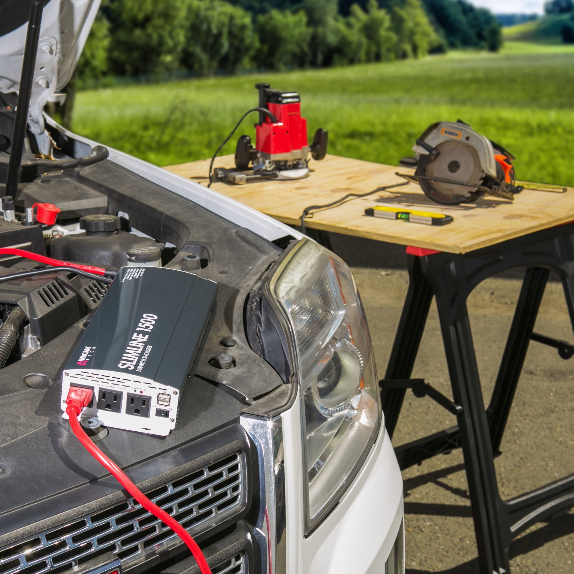 Wagan Tech SlimLine Plus 1250-Watt Power Inverter With Remote Control EL3732 - The Home Depot - View #8