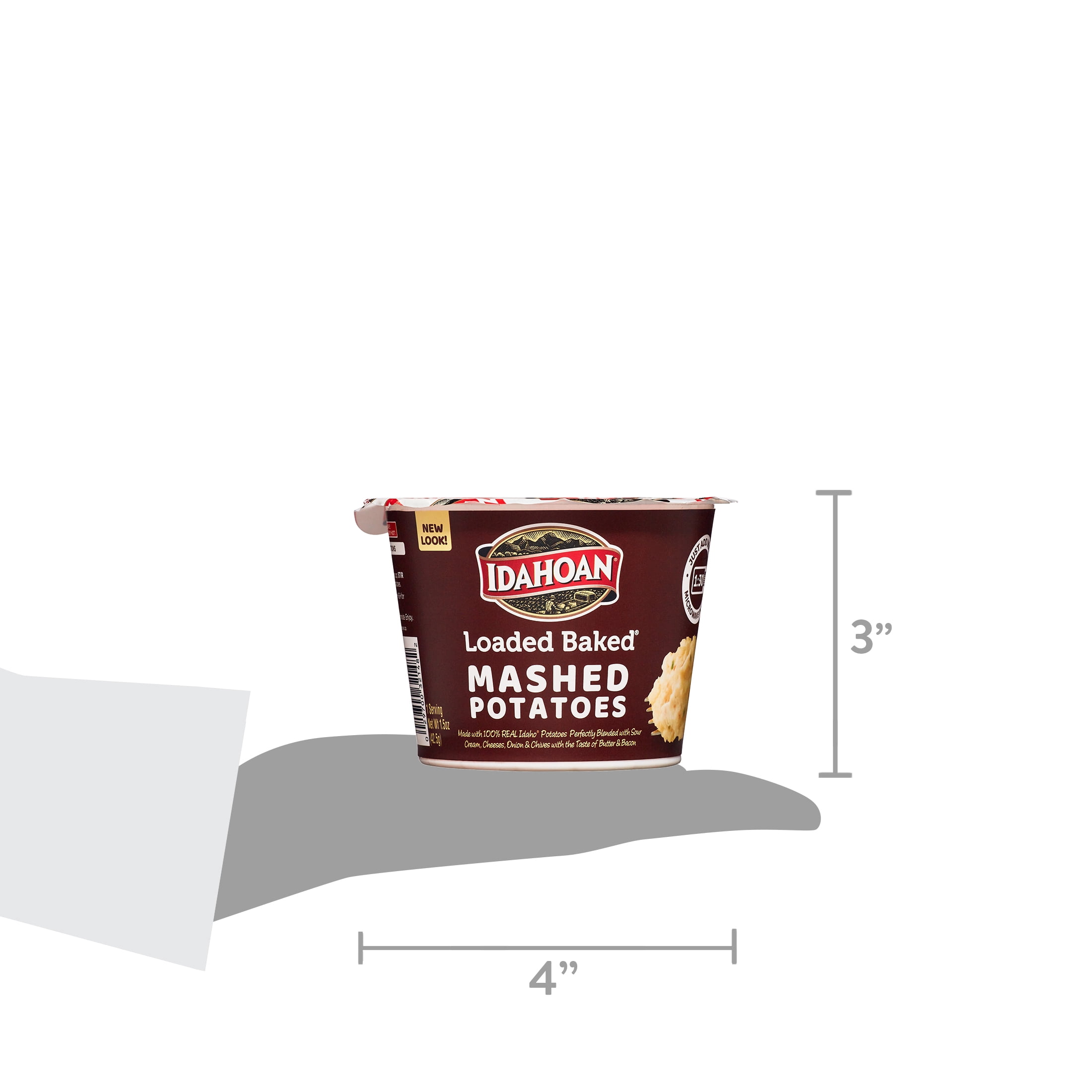 (4 pack) Idahoan® Loaded Baked Mashed Potatoes, 1.5 oz Cup