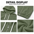 thumbnail image 4 of Resicozy Mens Zip Up Hoodies Long Sleeve Solid Color Hooded Sweatshirts Casual Fall Winter Track Jackets Army Green 2XL, 4 of 7