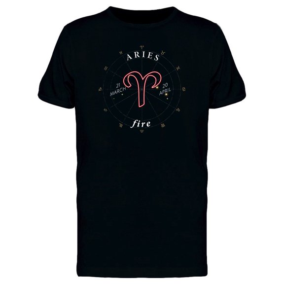 Zodiac Sign Aries Fire Tee Men's -Image by Shutterstock