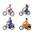 thumbnail image 2 of 4 Piezas Tiny People Model Figuras Ciclistas Miniatura Escala 1/64 Personaje de Ciclismo Paisaje Micro Escenario para Colección Adecuado para Regalo, 2 of 9