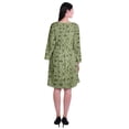 thumbnail image 4 of Moomaya Robe Courte Évasée Imprimée de Designer, Manches Longues, Tunique en Velours, Robes pour Femmes, 4 of 6