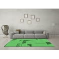 thumbnail image 3 of Ahgly Company Indoor Rectangle Abstract Emerald Green Modern Area Rugs, 4' x 6', 3 of 4