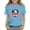 Blue, variant on Girls 4th of July Patriotic American Flag Eagle Graphic T-Shirt Kids Independence Day Short Sleeve Crew Neck Tee Navy,Size 5-6 T